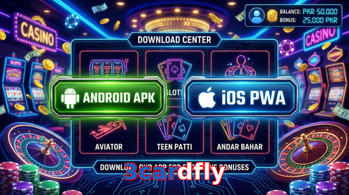 Main screen of 3Cardfly download page for PK players